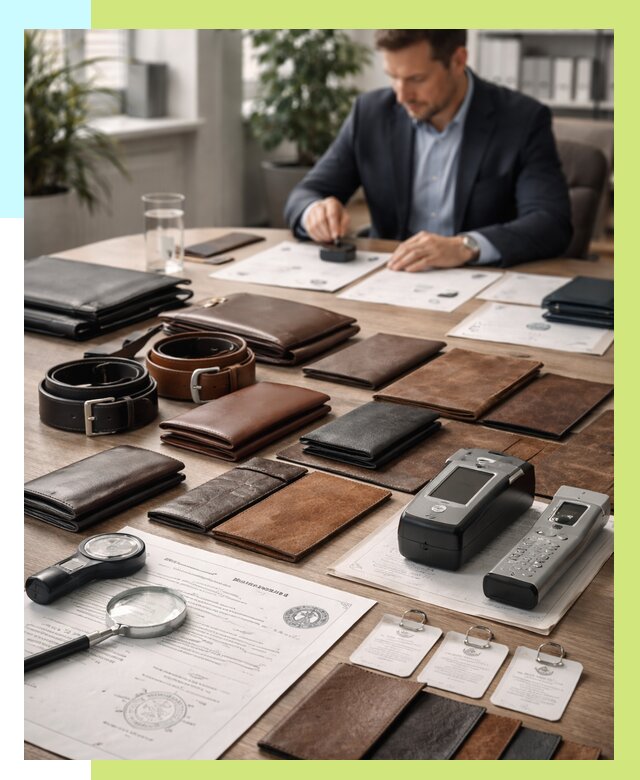 Сертификация кожаных изделий в Полевской от 12318 р. | Алешин-Плв