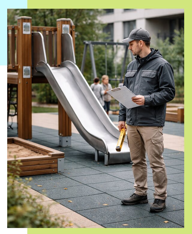 Сертификация детских площадок в Полевской от 25663 р. | Алешин-Плв