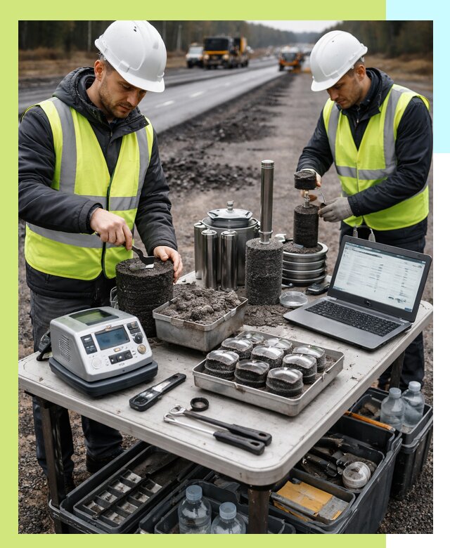 Сертификация асфальта: испытания и подтверждение в Полевской