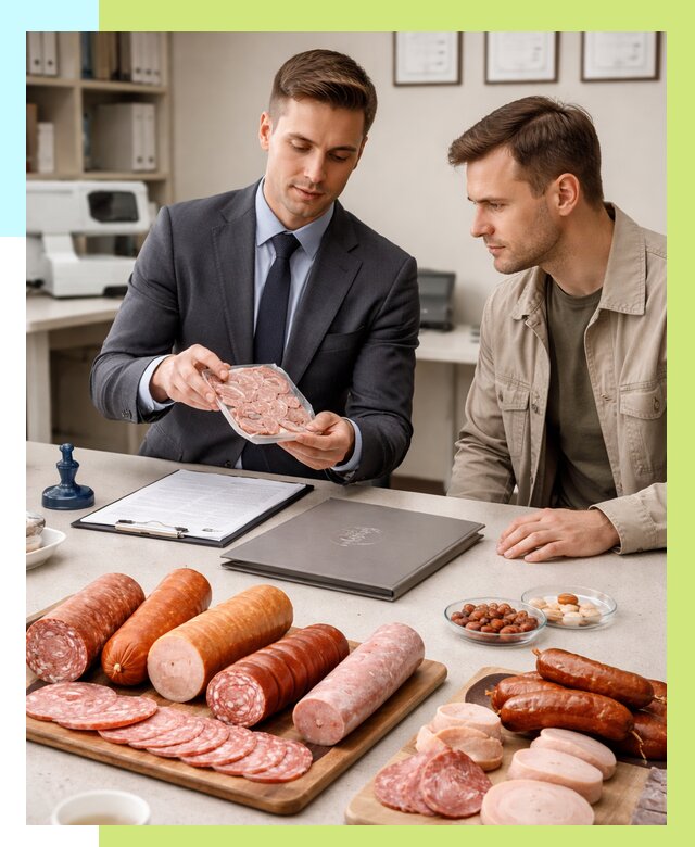 Сертификация колбасных изделий в Полевской от 7699 р. | Алешин-Плв