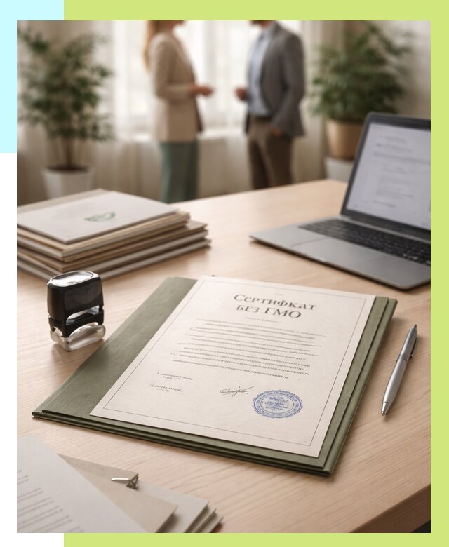 Сертификат без ГМО в Полевской от 7699 р. оформить срочно Алешин-Плв