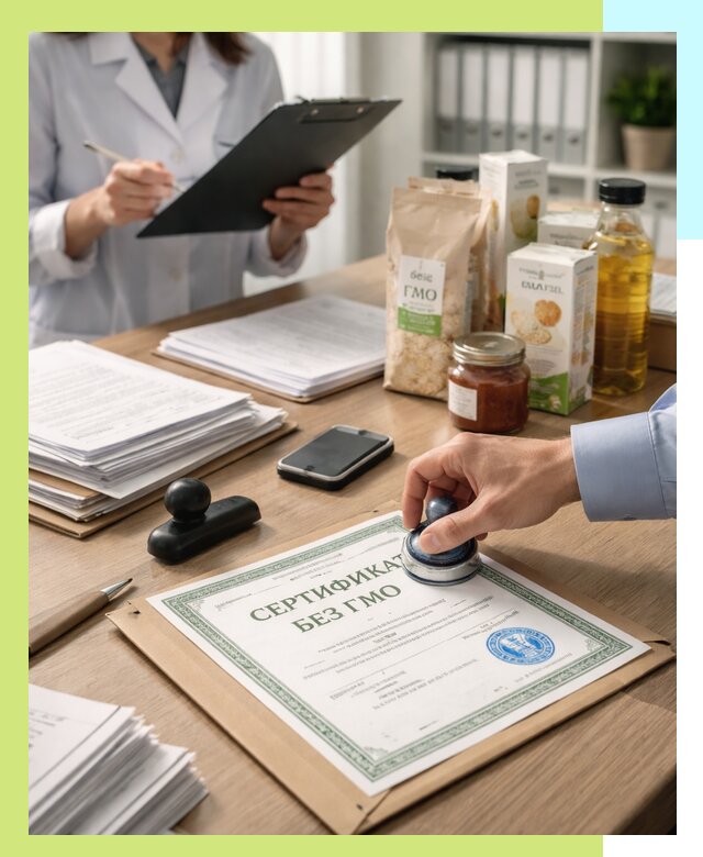 Получение сертификата Без ГМО для продукции в Полевской